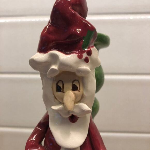 Santa Claus Christmas candlestick holder The Clayton Dickson Co. Canada 9” - Picture 2 of 10